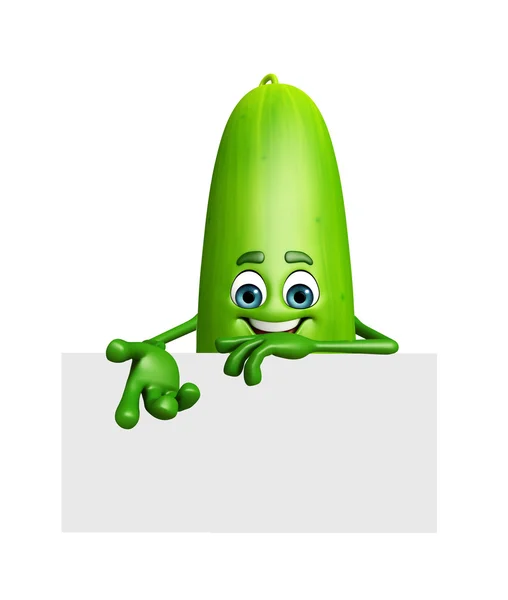 Cartoon character of cucumber — Stock Photo, Image