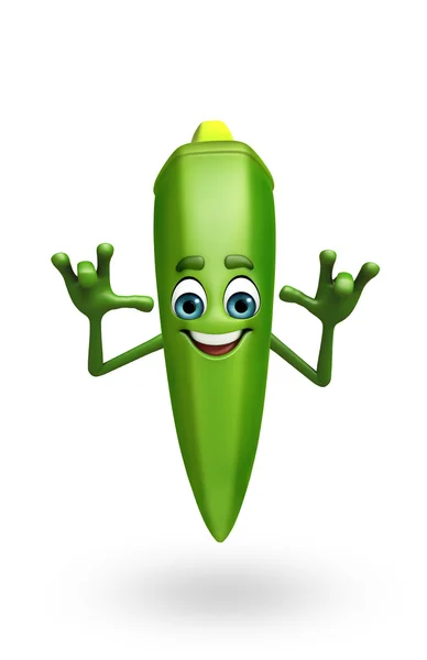 Cartoon character of ladyfinger — Stock Photo, Image