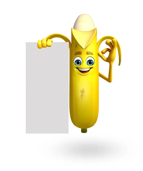 Cartone animato di frutta banana — Foto Stock