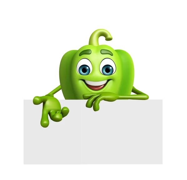 Cartoon character of capsicum — Stock Photo, Image