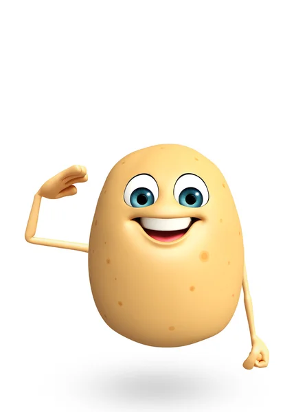 Cartoon character of  potato fruit — Stock Photo, Image