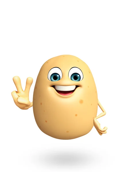 Cartoon character of  potato fruit — Stock Photo, Image