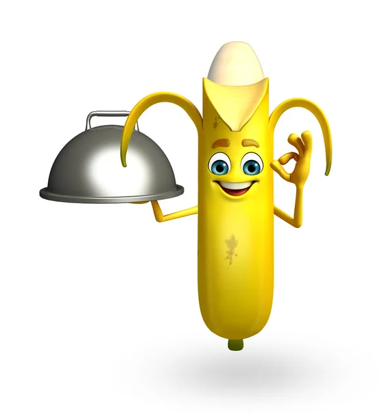 Stripfiguur van banaan fruit — Stockfoto