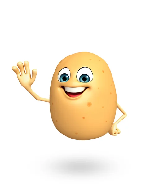 Cartoon character of  potato fruit — Stock Photo, Image