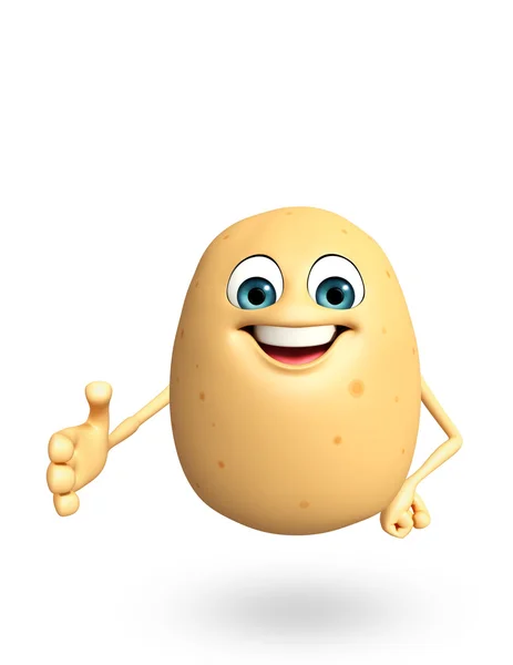 Çizgi film karakteri patates meyve — Stok fotoğraf