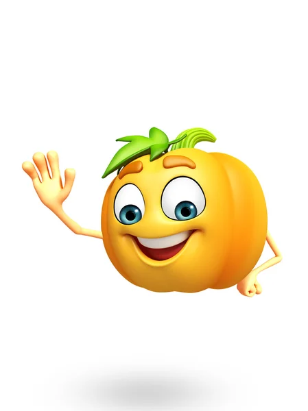 Cartoon character of pumpkin — Stock Photo, Image