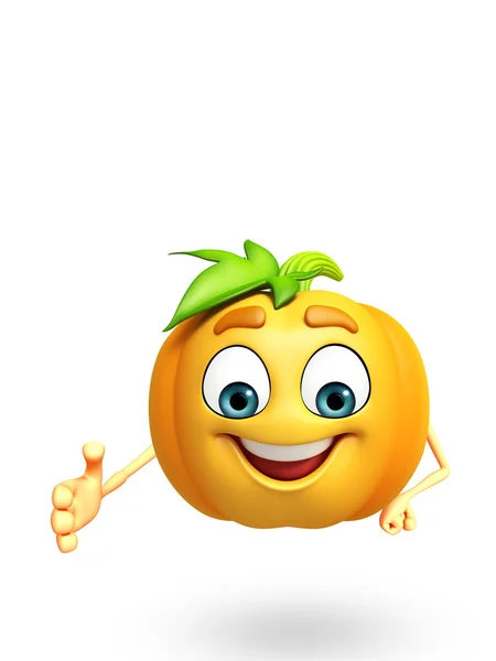 Cartoon character of pumpkin — Stock Photo, Image