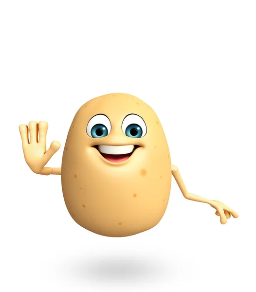 Caráter dos desenhos animados de fruta de batata — Fotografia de Stock