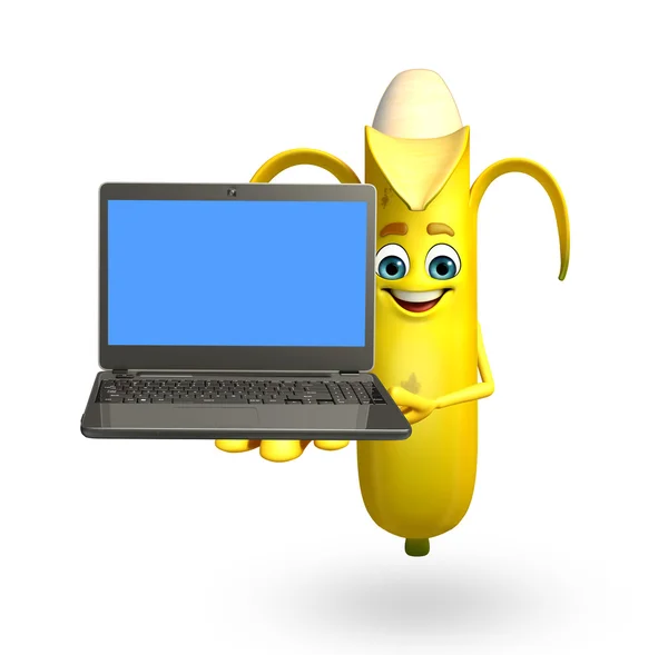 Stripfiguur van banaan fruit — Stockfoto