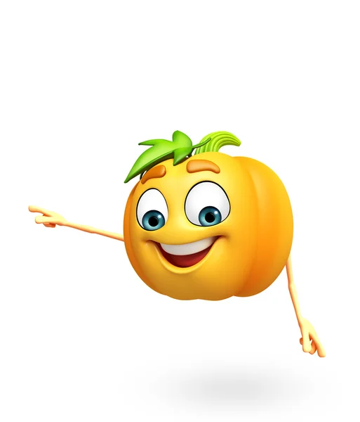 Cartoon character of pumpkin — Stock Photo, Image