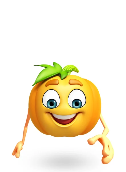 Cartoon character of pumpkin — Stock Photo, Image