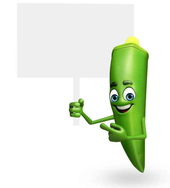 Cartoon character of ladyfinger — Stock Photo, Image