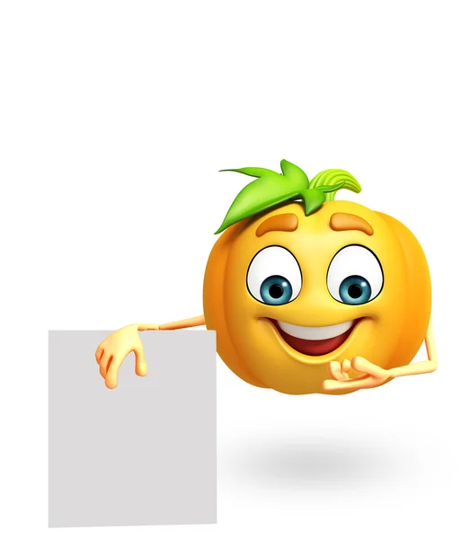 Cartoon character of pumpkin — Stock Photo, Image