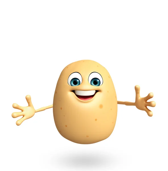 Cartoon character of  potato fruit — Stock Photo, Image