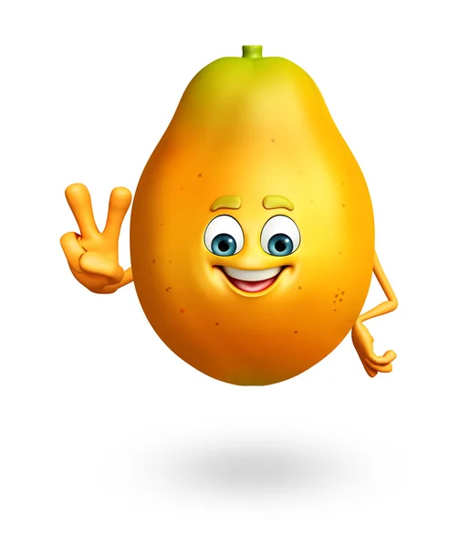 Cartone animato personaggio di papaya — Foto Stock