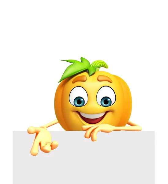 Cartoon character of pumpkin — Stock Photo, Image