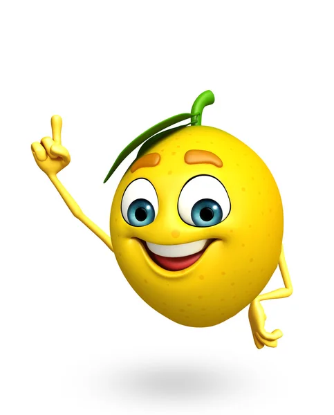 Мультфильм характер лимона — стоковое фото