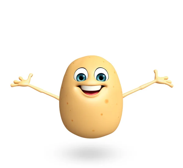 Zeichentrickfigur aus Kartoffelfrüchten — Stockfoto