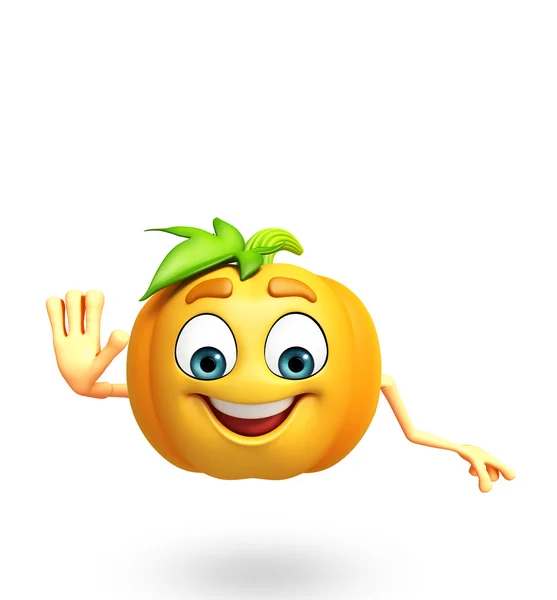 Cartoon character of pumpkin — Stock Photo, Image