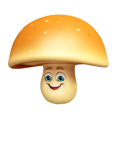Caractère de dessin animé de champignon — Photo