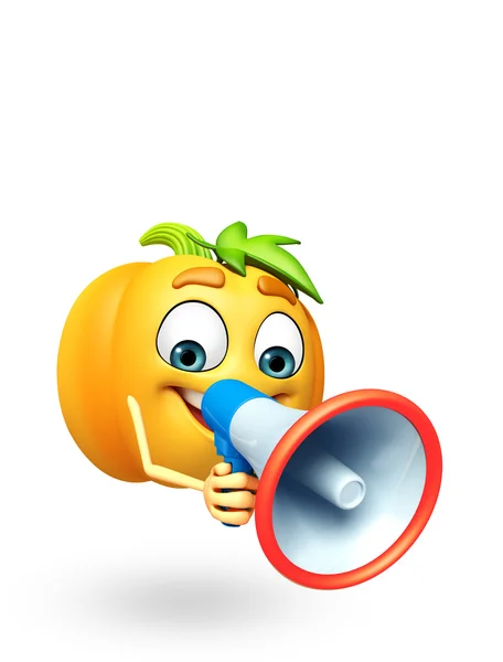 Cartoon character of pumpkin — Stock Photo, Image