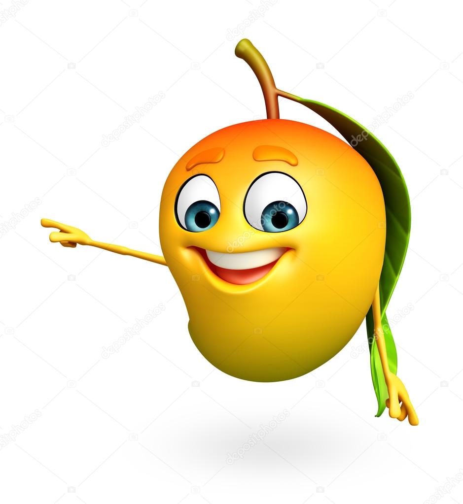 Cartoon character of mango