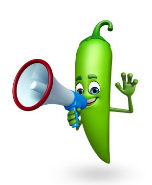 Çizgi film karakteri yeşil biber