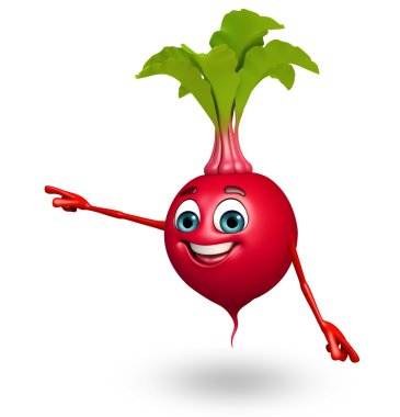 Çizgi film karakterini pancar kökü