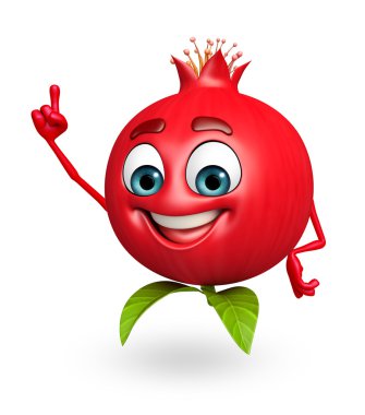 Çizgi film karakteri nar meyve