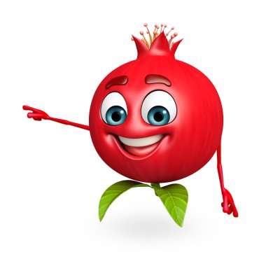 Çizgi film karakteri nar meyve