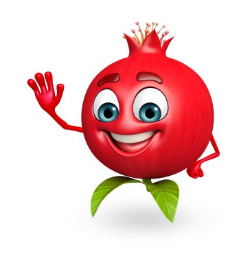 Çizgi film karakteri nar meyve