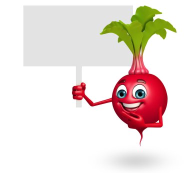 Çizgi film karakterini pancar kökü