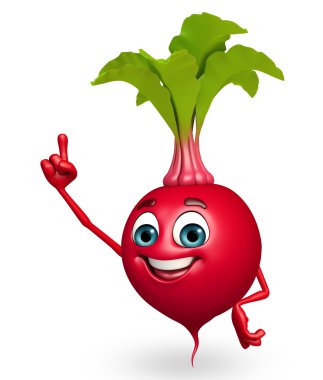 Çizgi film karakterini pancar kökü