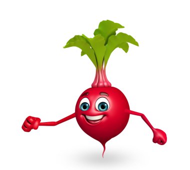 Çizgi film karakterini pancar kökü