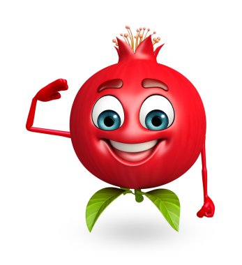 Çizgi film karakteri nar meyve