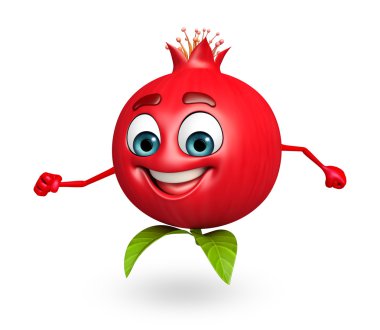 Çizgi film karakteri nar meyve