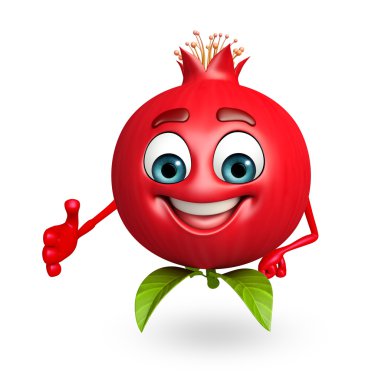 Çizgi film karakteri nar meyve