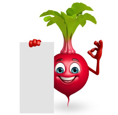 Çizgi film karakterini pancar kökü