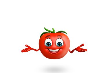 Çizgi film karakteri domates meyve