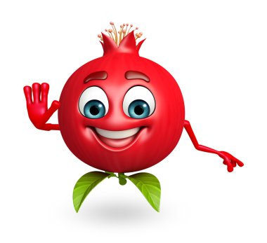 Çizgi film karakteri nar meyve