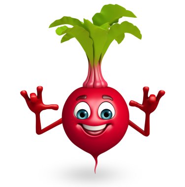 Çizgi film karakterini pancar kökü