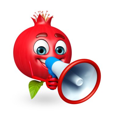 Çizgi film karakteri nar meyve