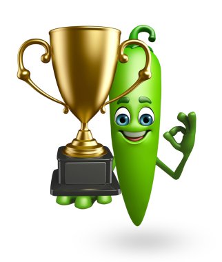 Çizgi film karakteri yeşil biber