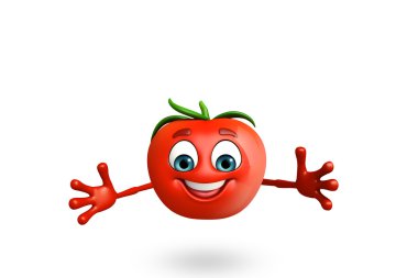 Çizgi film karakteri domates meyve