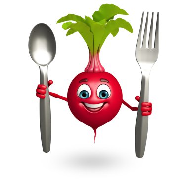 Çizgi film karakterini pancar kökü