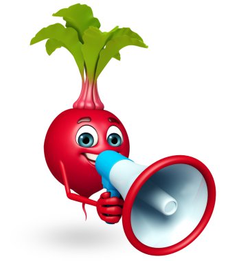 Çizgi film karakterini pancar kökü