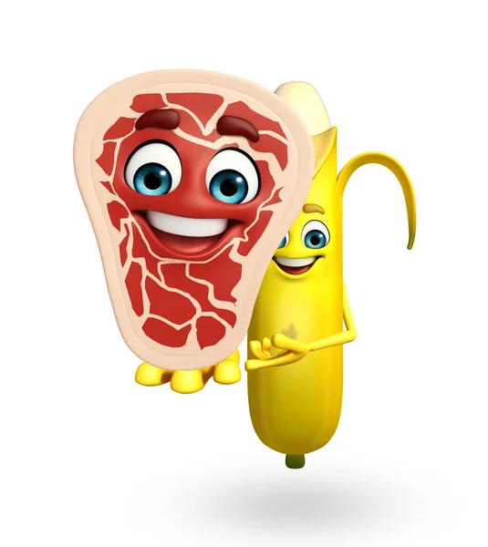 Cartoon character of banana fruit — Stock Photo, Image