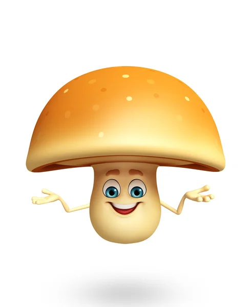 Caráter de desenho animado de cogumelo — Fotografia de Stock