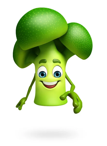 Seriefiguren broccoli frukt — Stockfoto