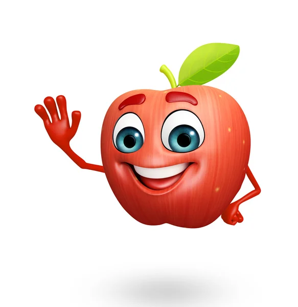 Zeichentrickfigur aus Apfelfrüchten — Stockfoto